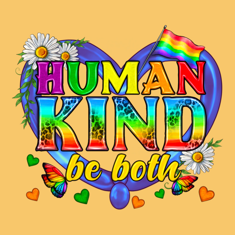 Lgbtq Pride Human Kind Be Both Vintage Hoodie by BundleAndBundleShop | Teevron