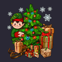 Christmas Elf With Gift Vintage Tee | Teevron