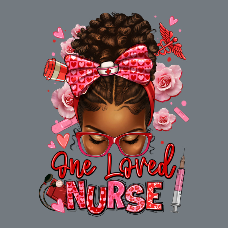 One Loved Nurse Afro Messy Bun Heavyweight Sweatshirt by texasbilliewilder | Teevron