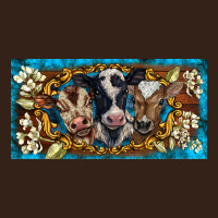 Western Cow Turquoise’s White Flowers License Plate Template Heavy Core Tee | Teevron