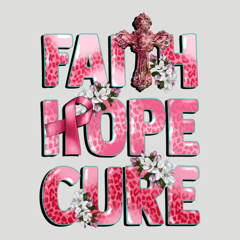 Faith Hope Cure Breast Cancer Zipper Hoodie by CowGirlArtShop | Teevron