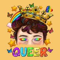 Lgbtq+ Queer Portrait With Crown And Rainbow Vintage Hoodie | Teevron