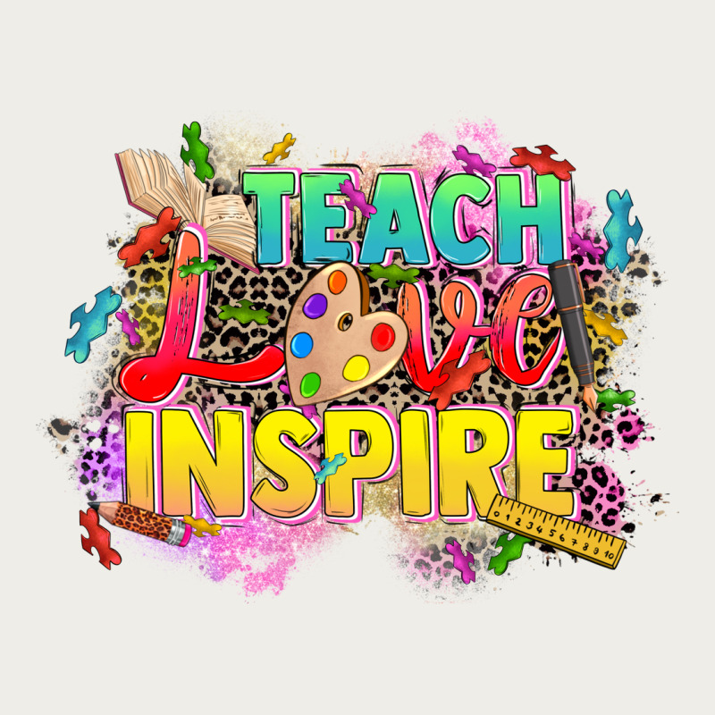 Teach Love Inspire Zipper Hoodie by CowGirlArtShop | Teevron