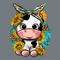 Cute Cow With Sunflower And Leopard Heavyweight Sweatshirt | Teevron