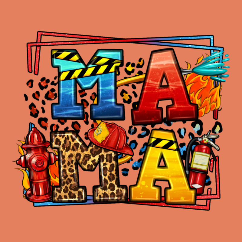 Leopard Frame Firefighter Mama Mother's Day Classic Tee by LillyAllenDesigns | Teevron