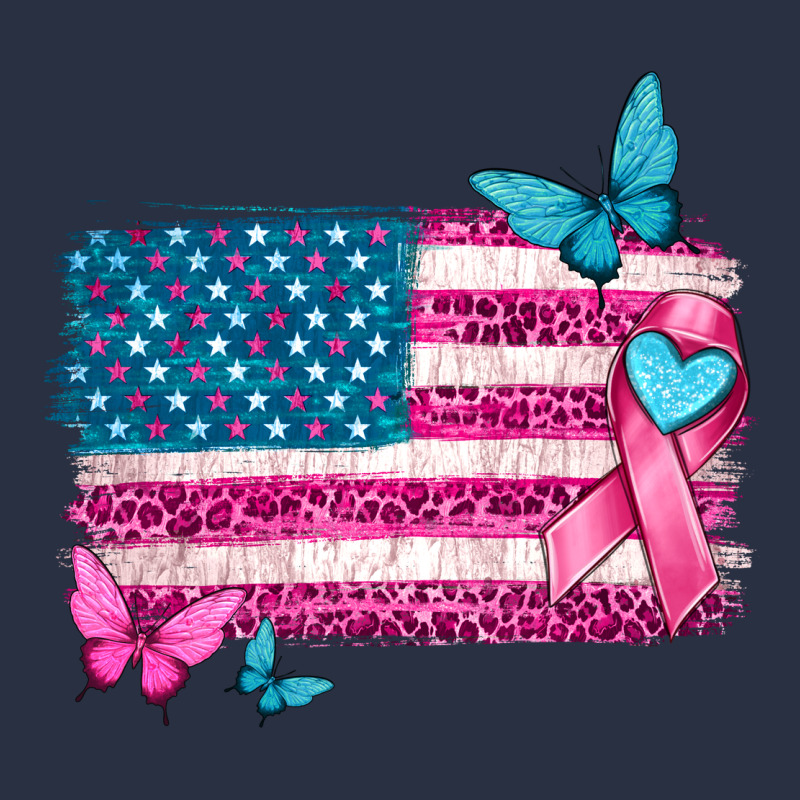 American Flag Breast Cancer With Ribbon Heavyweight Sweatshirt by texasbilliewilder | Teevron