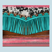 Western Fringe Cowhide Leopard Ladies Tee | Teevron