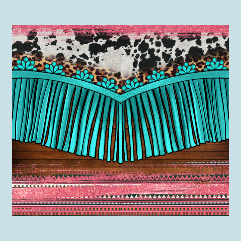 Western Fringe Cowhide Leopard Ladies Tee by BarkalooDesign | Teevron