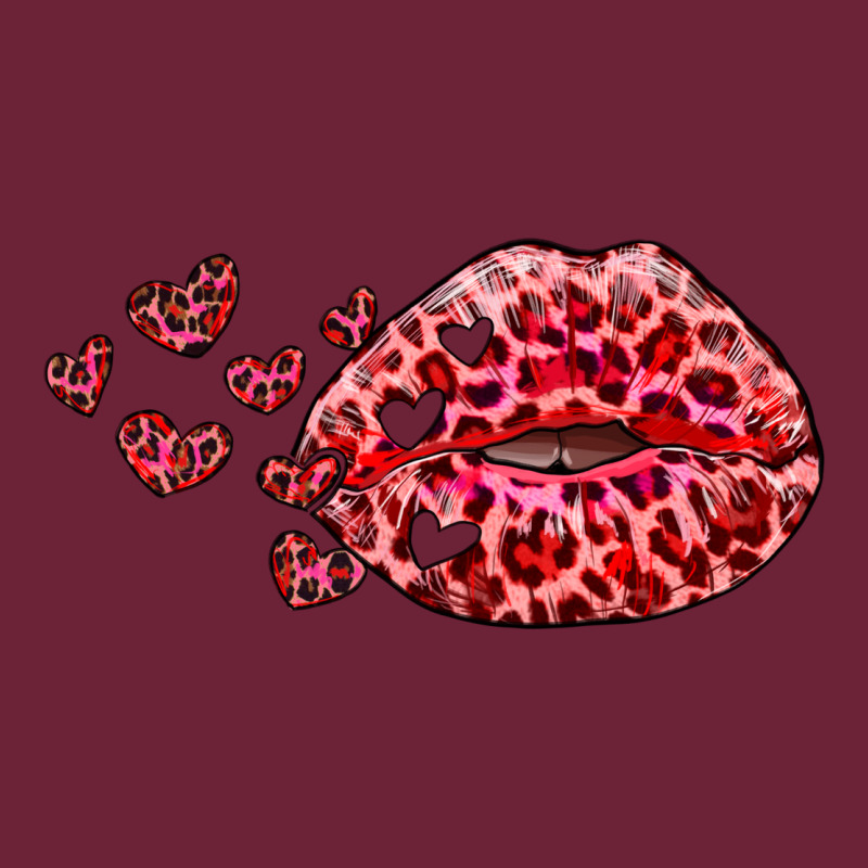 Kiss With Leopard And Hearts Long Sleeve Tee by RanaPortraitStore | Teevron
