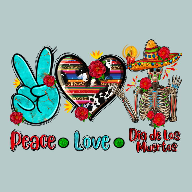 Peace Love Dia De Los Muertos Heavy Core Tee by AdoDesignShop | Teevron