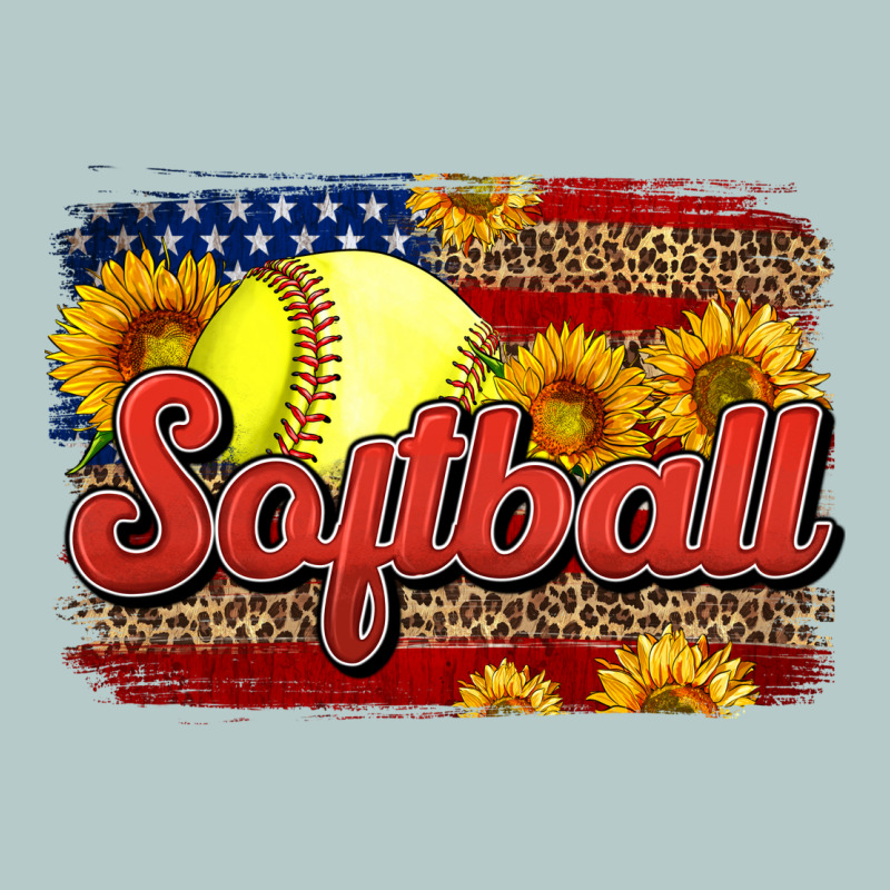 Western American Flag Softball Heavy Core Tee by LillyAllenDesigns | Teevron