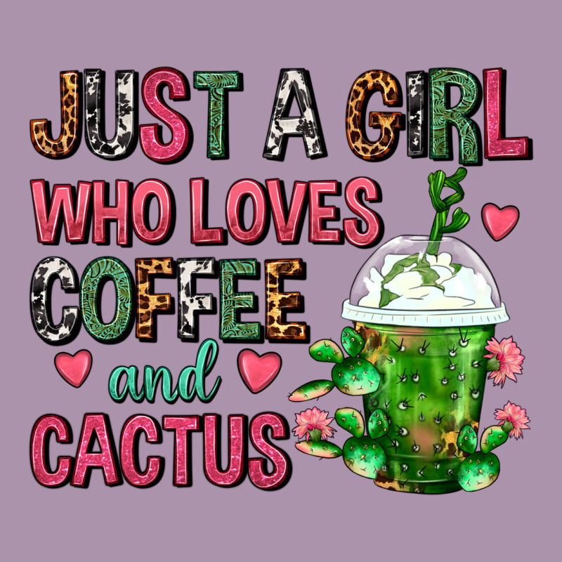 Just A Girl Who Loves Coffee And Cactus Frappe Heavyweight Hoodie by FaDigitalArtStudio | Teevron