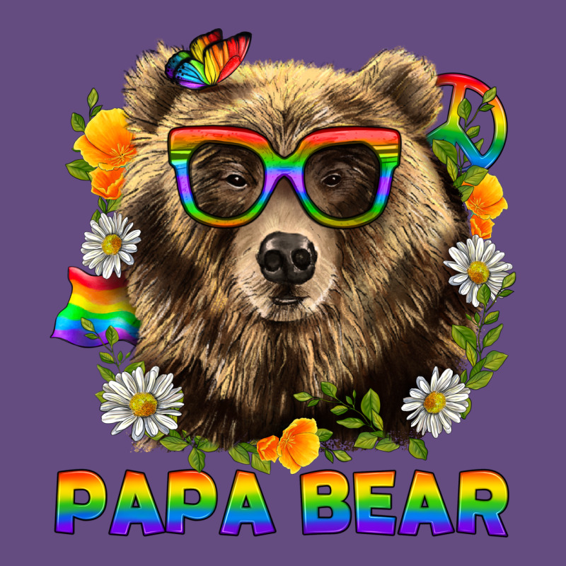 Papa Bear Pride Lgbtq+ Vintage Hoodie by BundleAndBundleShop | Teevron