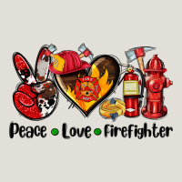 Peace Love Firefighter Heavy Core Tee | Teevron