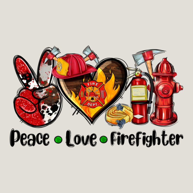 Peace Love Firefighter Heavy Core Tee by AdoDesignShop | Teevron