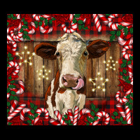 Christmas Heifer With Candy Canes Ladies Tee | Teevron