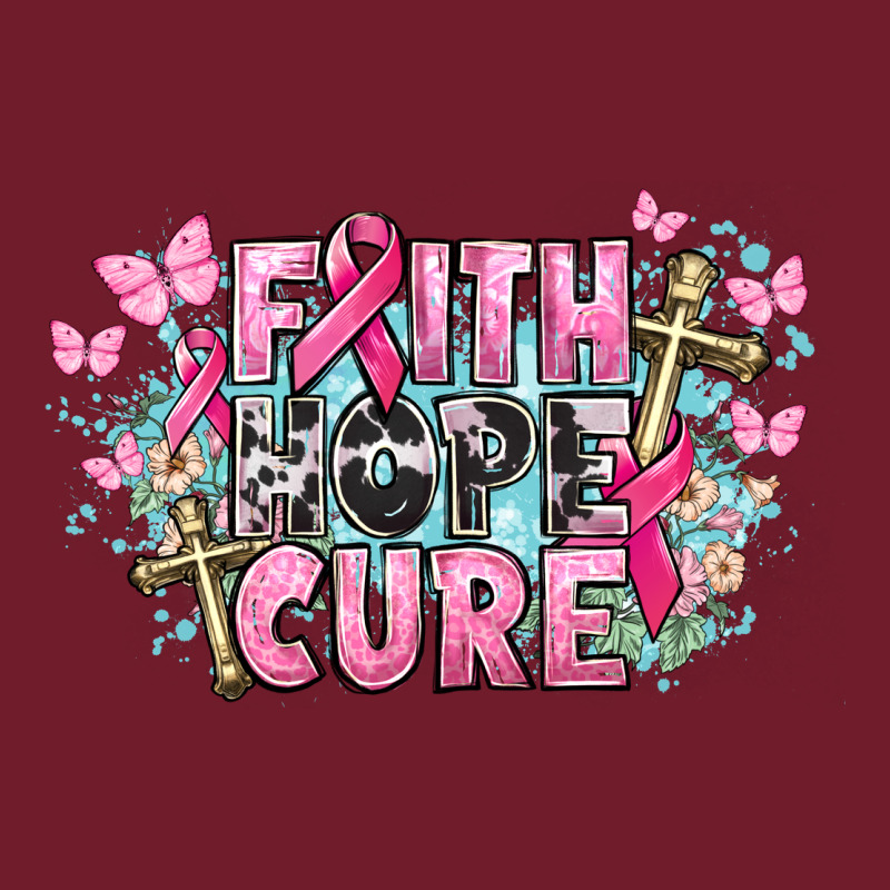 Faith Hope Cure Cancer Awareness Zipper Hoodie by HowdyJamesFarm | Teevron