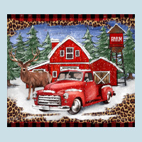 Christmas Farm Reindeer And Truck Ladies Tee | Teevron