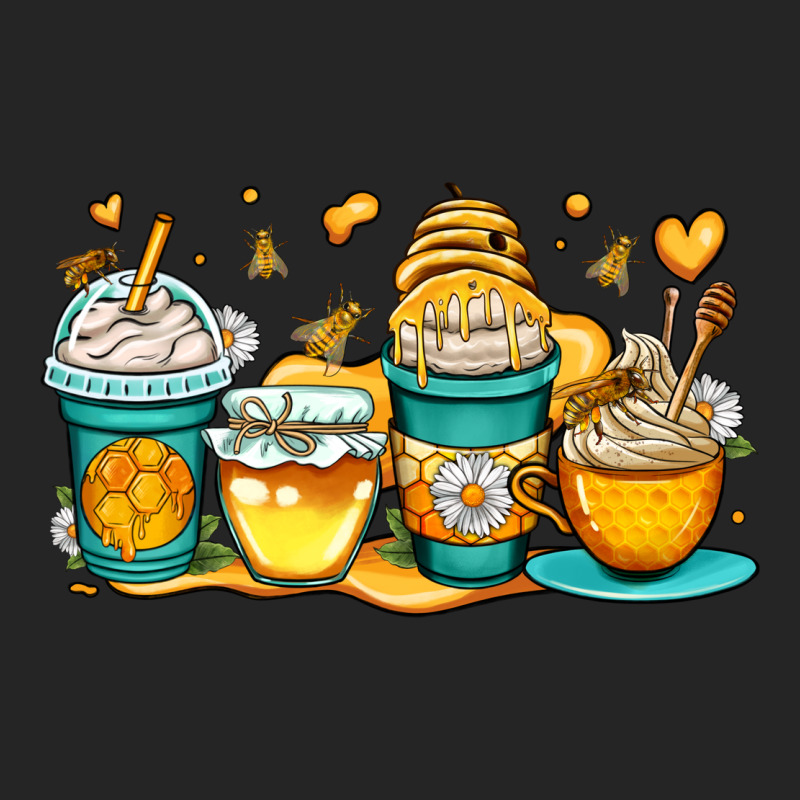 Honey Bee Coffee Cups Premium Hoodie by OliviaCreatesArt | Teevron