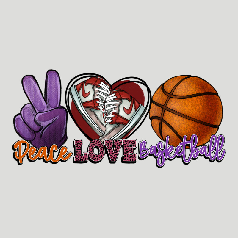 Peace Love Basketball Zipper Hoodie by HowdyJamesFarm | Teevron