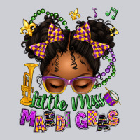 Little Miss Mardi Gras Afro Messy Bun Kid Heavyweight Sweatshirt | Teevron