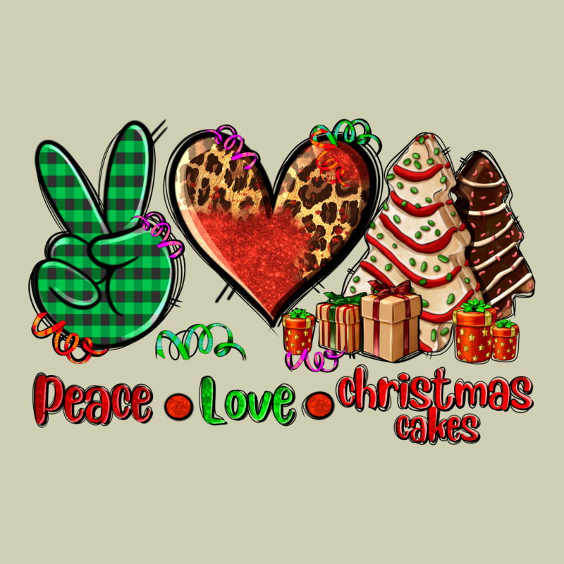 Peace Love Christmas Cakes Heavy Core Tee by AdoDesignShop | Teevron