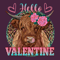 Hello Valentine Highland Cow Long Sleeve Tee | Teevron