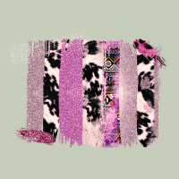 Purple Glitter Cowhide Pattern Brushstrokes Long Sleeve Tee | Teevron