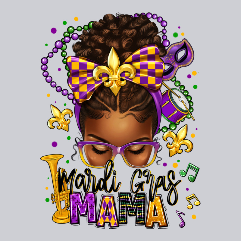 Mardi Gras Mama Afro Messy Bun Heavyweight Sweatshirt by texasbilliewilder | Teevron
