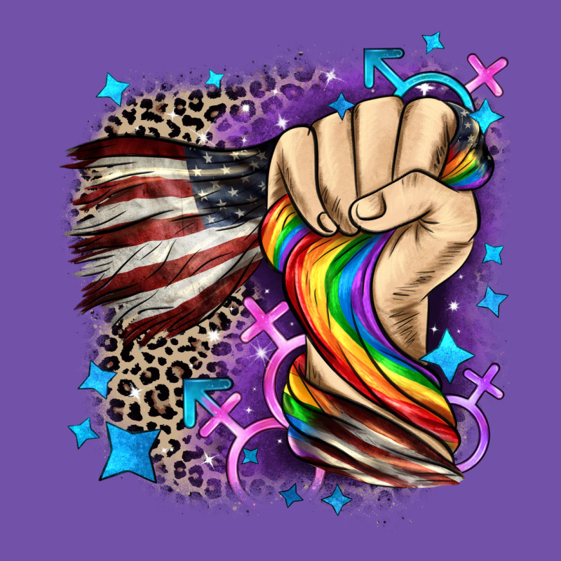 Lgbtq+ And American Flag Premium Sweatshirt by FaDigitalArtStudio | Teevron