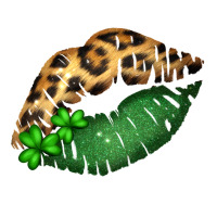 St. Patricks Day Leopard Lips | Teevron