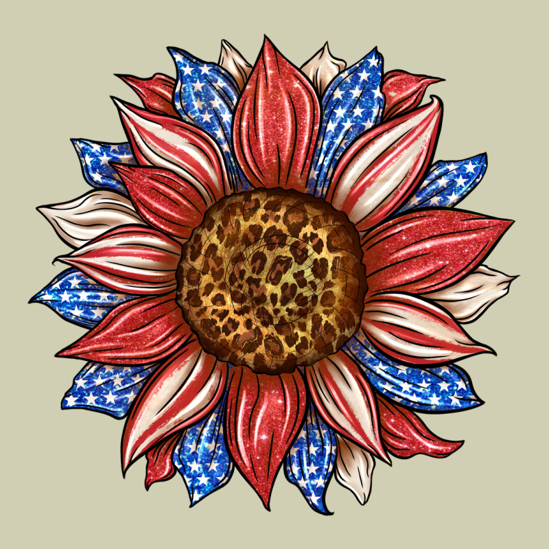 American Flag Sunflower Heavy Core Tee by LillyAllenDesigns | Teevron