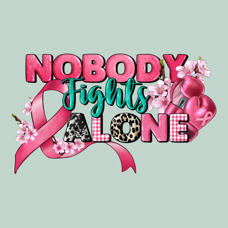 Nobody Fights Alone Cancer Awareness Zipper Hoodie by CowGirlArtShop | Teevron