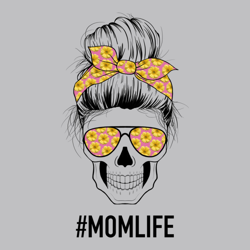 Yellow Flower On Pink Background Mom Skull Long Sleeve Tee by Bettercallsaul | Teevron