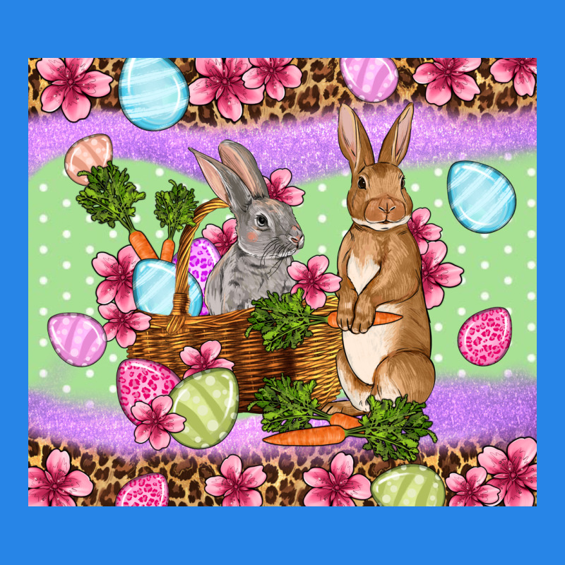 Easter Eggs Bunnys Basket Premium Hoodie by OliviaCreatesArt | Teevron