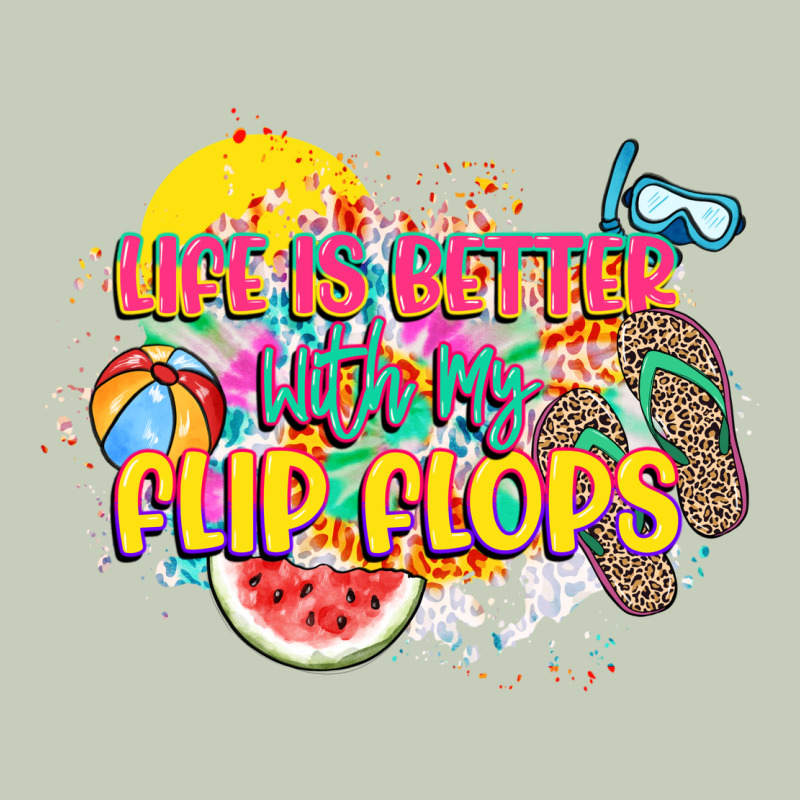 Life Is Better With My Flip Flops Ladies Tee by NancyCooperArtShop | Teevron