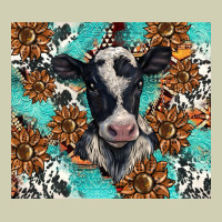 Western Black And White Cow Heavy Core Tee | Teevron