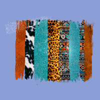 Western Leopard Glitter Aztec Cowhide Pattern Brushstroke Long Sleeve Tee | Teevron
