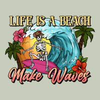 Life Is A Beach Make Waves Skeleton Ladies Tee | Teevron
