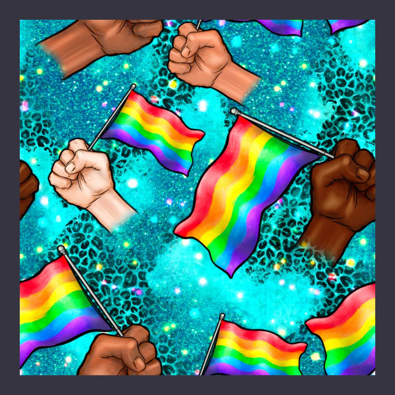 Pride Lgbtq Hands With Flag Seamless Pattern Vintage Hoodie by BundleAndBundleShop | Teevron