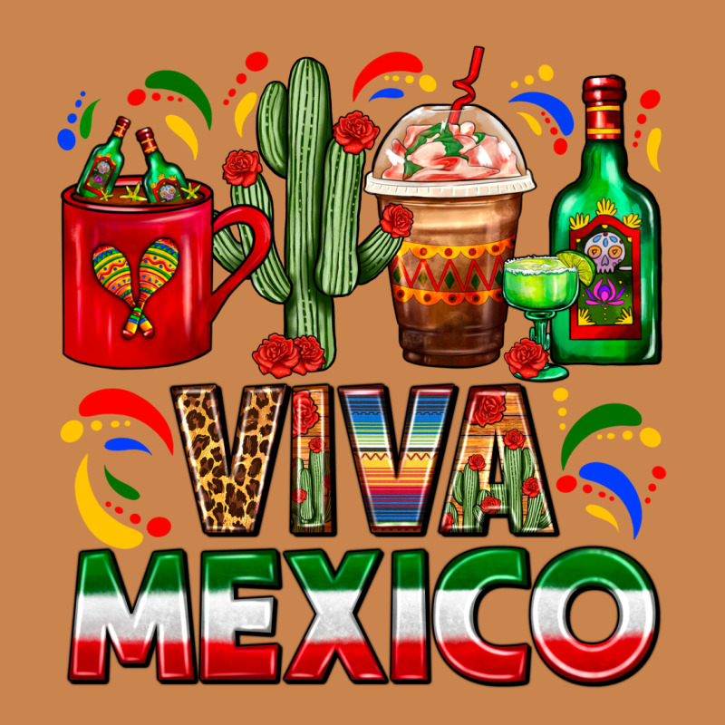 Viva Mexico Coffee Cups With Cactus And Tequila Heavyweight Hoodie by FaDigitalArtStudio | Teevron