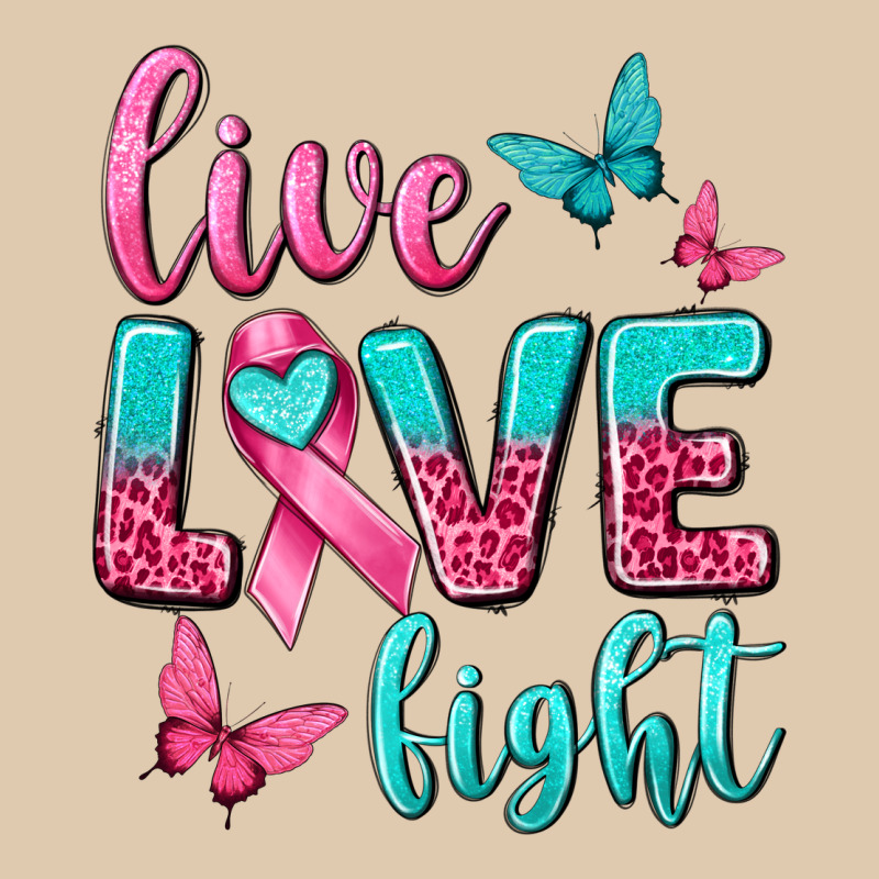 Live Love Fight Breast Cancer Heavyweight Sweatshirt by texasbilliewilder | Teevron