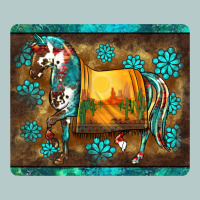 Western Horse Sunset Turquoise's Gemstones Mousepad Heavy Core Tee | Teevron