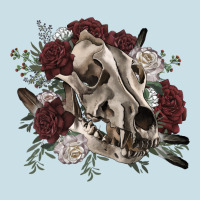 Floral Boho Wolf Skull Ladies Tee | Teevron