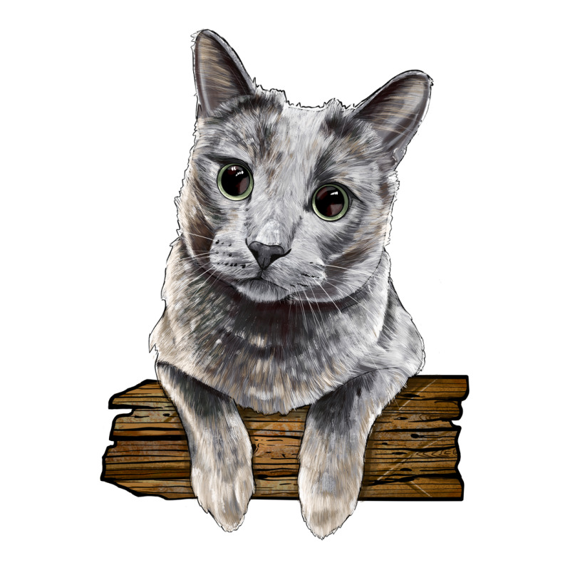 Russian Blue Cat Face Premium Tee by LillyAllenDesigns | Teevron