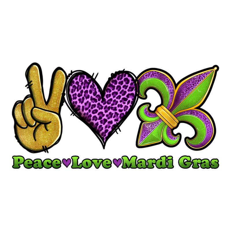 Peace Love Mardi Gras Ladies Tee by Jasminsmagicworld | Teevron