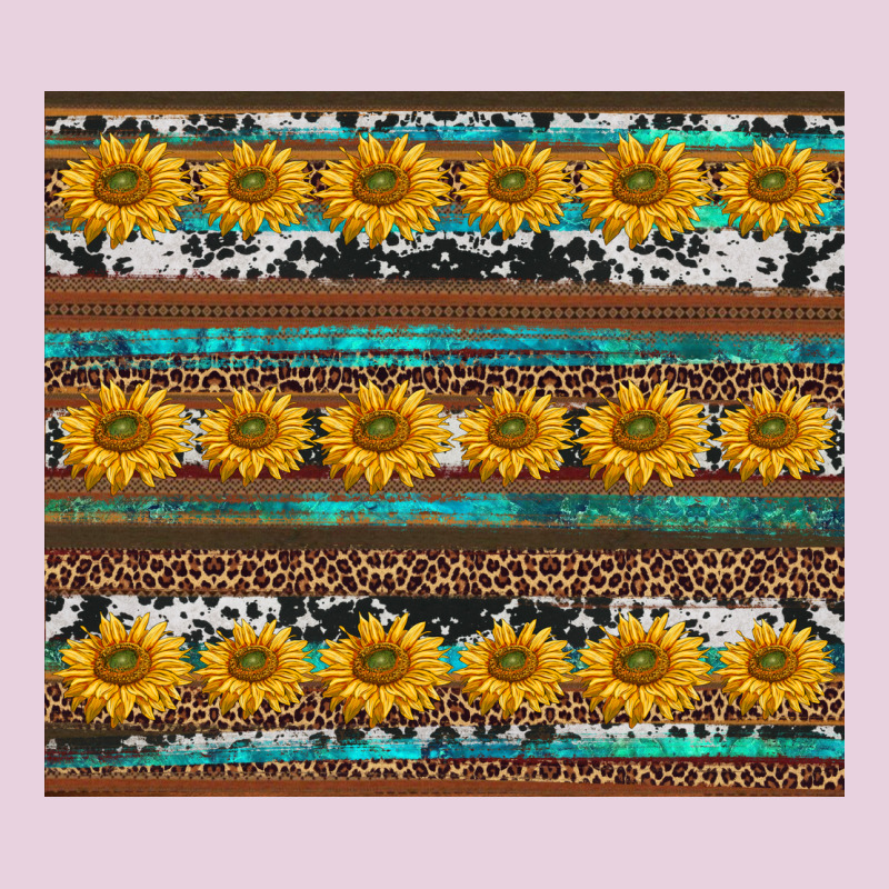 Sunflowers Leopard Cowhide Turquoise Ladies Tee by BarkalooDesign | Teevron