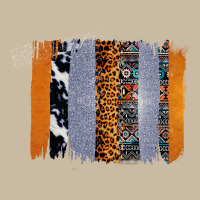 Western Cowhide Glitter Aztec Leopard Pattern Brushstroke Long Sleeve Tee | Teevron