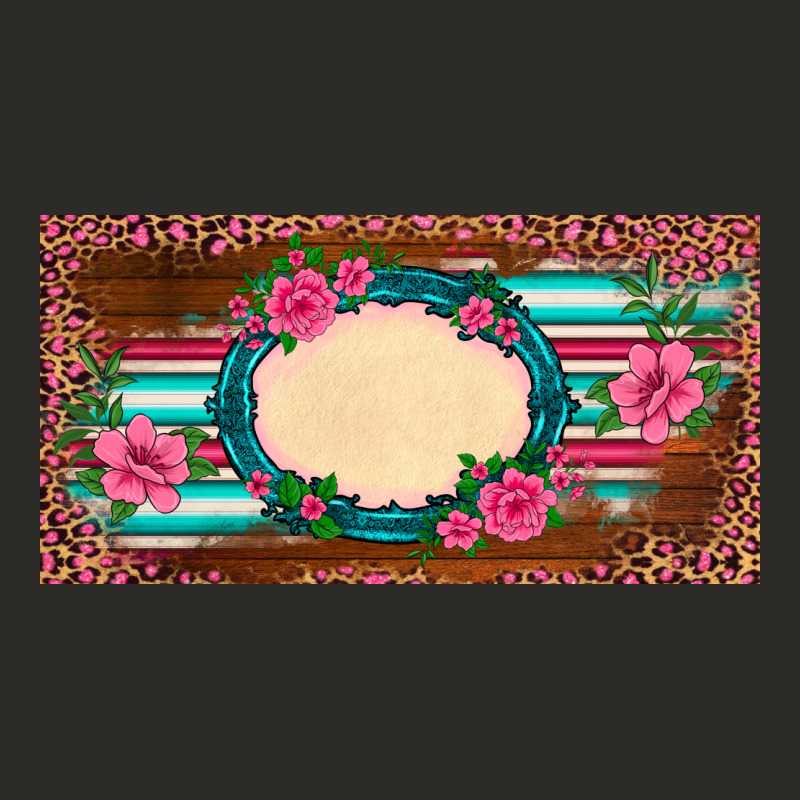Western Pink Flovers Leopard Serape   License Plate Template Heavy Core Tee by BarkalooDesign | Teevron