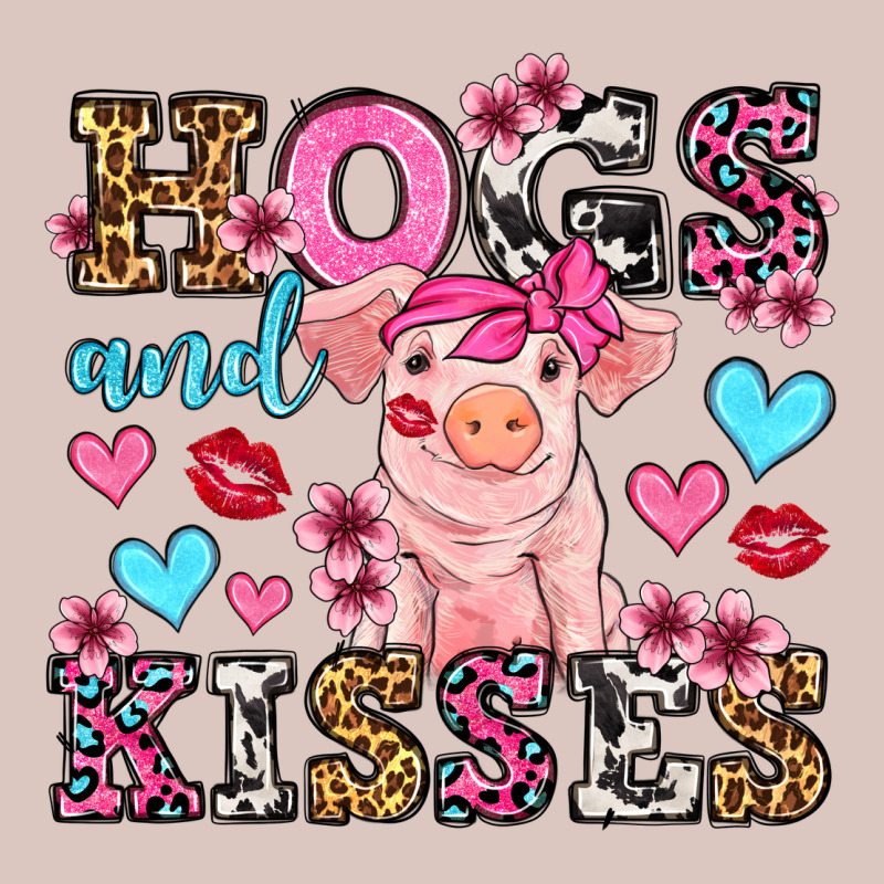 Hogs And Kisses Pig  Olivia Premium Hoodie by OliviaCreatesArt | Teevron